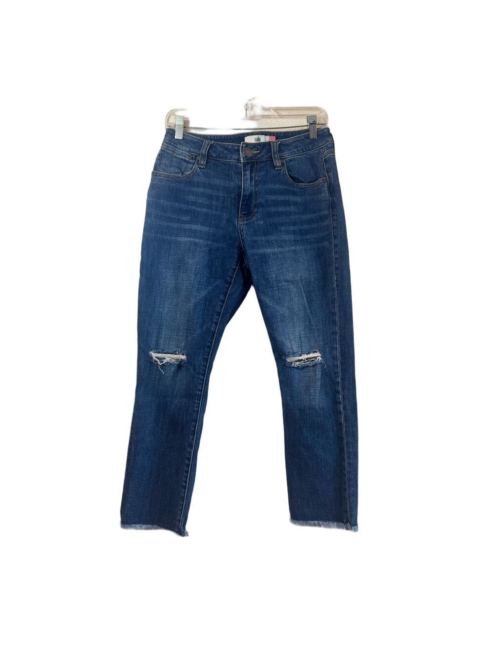 CABI ‘Cropped High Straight’ Raw Hem Denim - Picture 2 of 14